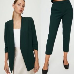Aritzia Babaton Power Blazer Size 2 Dark Green